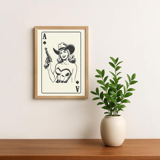 Shuffle Club Co. (Set of 4) - Sheriff & Guns Collection – Western Poster (8x10, Unframed)