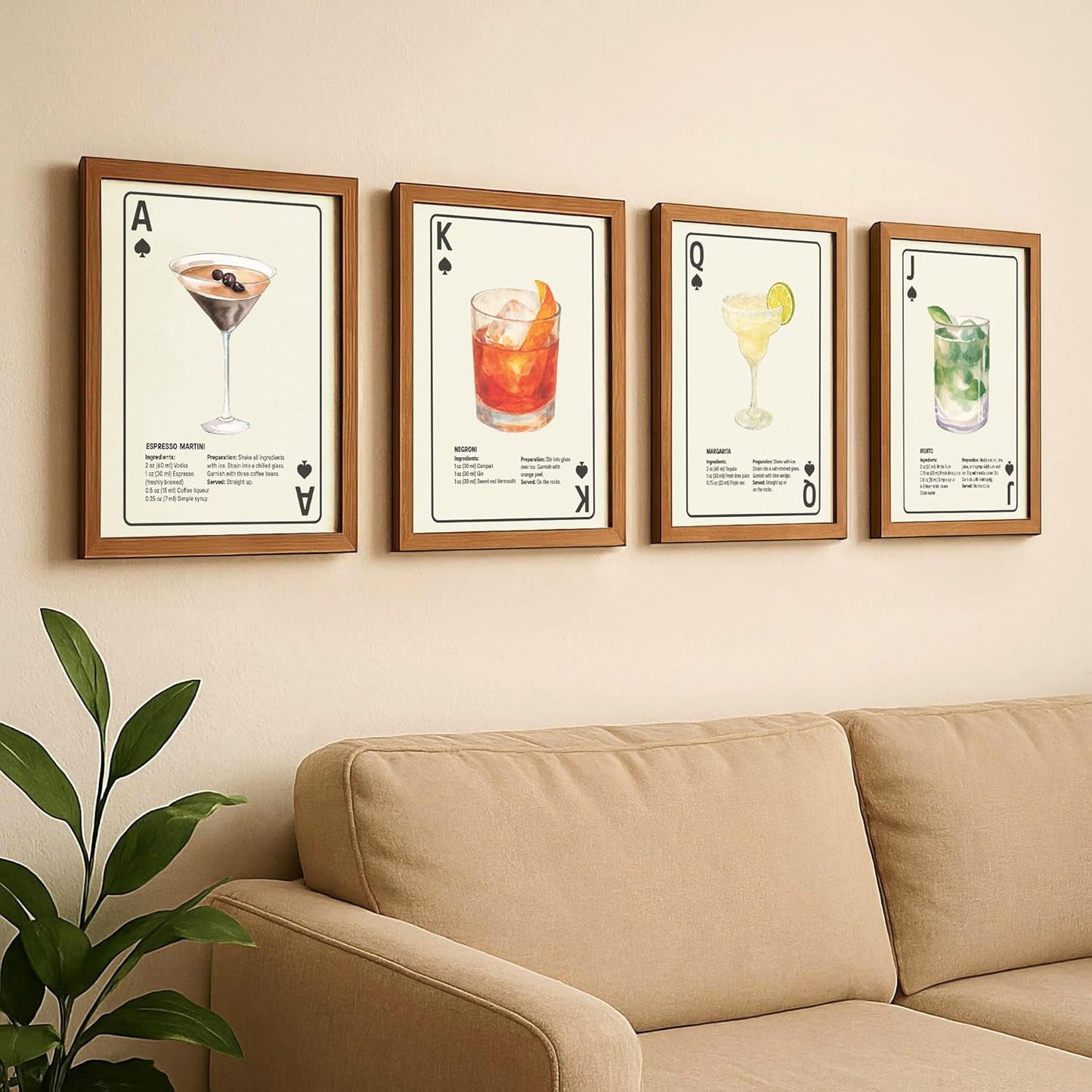 Shuffle Club Co Espresso Martini 8x10 Cocktail Poster Series (Ace of Spades, 8x10, Unframed)