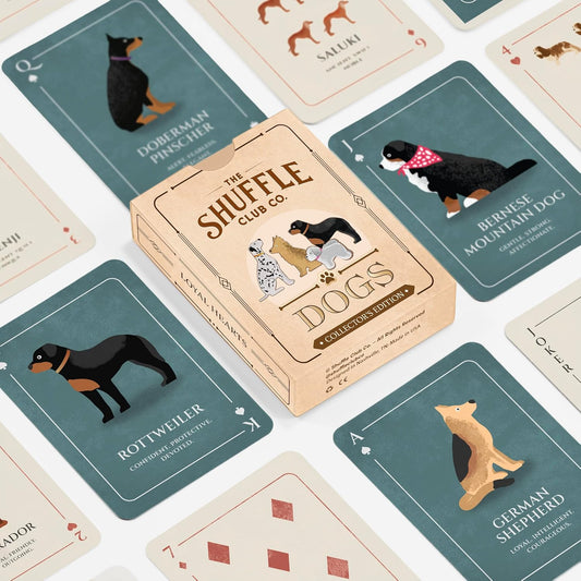 Dog Playing Cards – Illustrated Dog Breed Card Deck | Poker Size Playing Cards for Dog Lovers | Unique Gift for Dog Moms, Dog Dads & Pet Enthusiasts