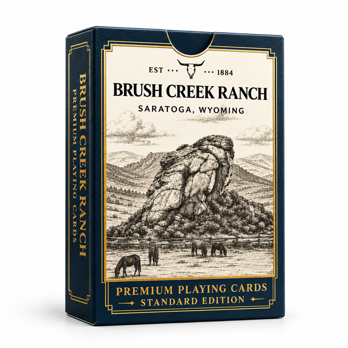 Brush Creek Ranch Playing Cards | Western Playing Card Deck | Wyoming Ranch Gift | Cowboy Card Deck | Premium Standard Edition Cards