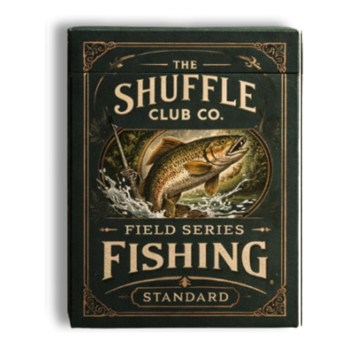 Shuffle Club Fishing Playing Cards angler and fish species illustrated deck