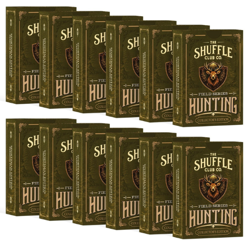 Shuffle Club Co Hunting Playing Cards (12-Pack) – Big Game, Waterfowl & Upland Bird Illustrated Card Deck