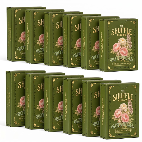 Shuffle Club Co Botanical Playing Cards (12-Pack) – Floral & Plant Illustrated Card Deck