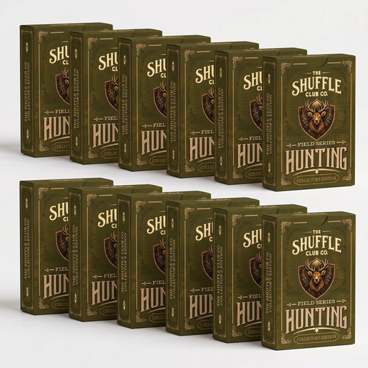 Shuffle Club Co Hunting Playing Cards (12-Pack) – Big Game, Waterfowl & Upland Bird Illustrated Card Deck