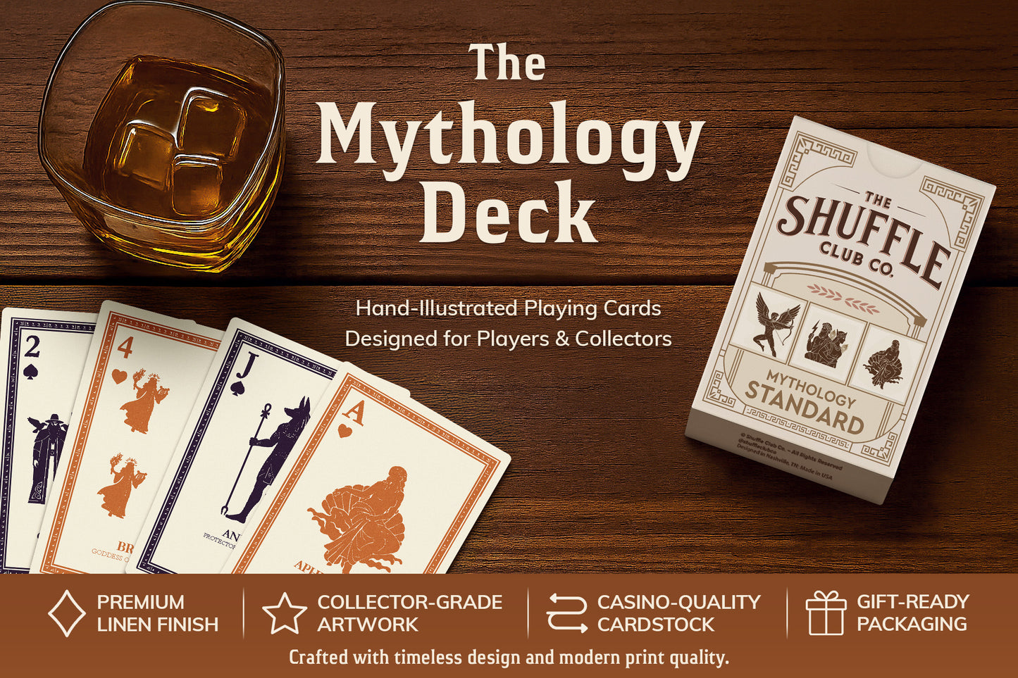 The Shuffle Club Co. – Mythology Edition Playing Cards (Standard)