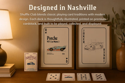 Auto Playing Cards – Classic Cars Deck with Retro Automotive Illustrations & Premium Stock