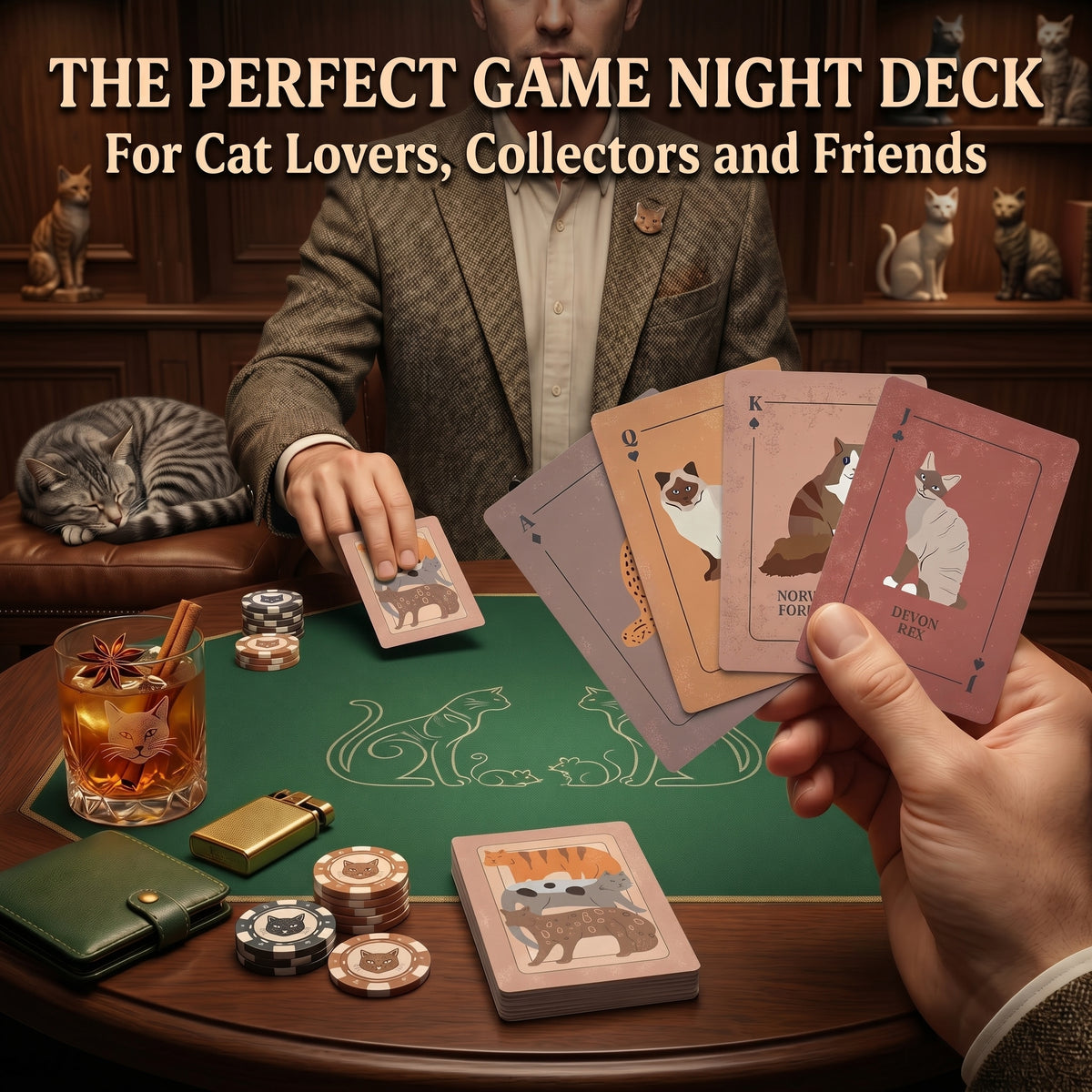 Shuffle Club Co Cat Playing Cards (Pack of 2)