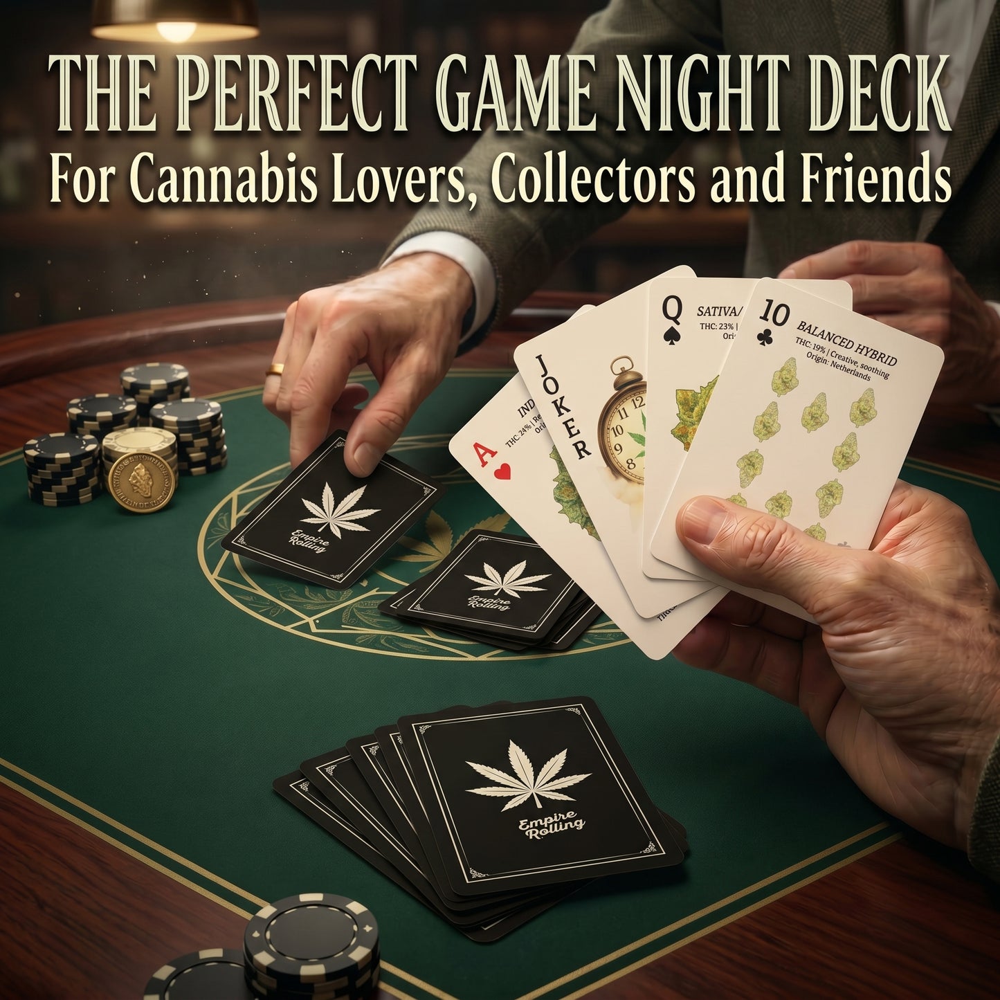 Shuffle Club Co Cannabis Playing Cards – Empire Rolling Edition | Premium Adult Poker & Blackjack Cards for Collectors & Game Night