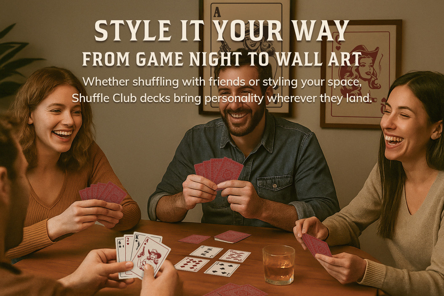 Western Playing Cards – Vintage Cowboy Deck with Custom Western Art & Premium Stock