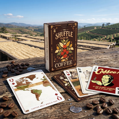Coffee Playing Cards – Illustrated Café & Espresso Card Deck | Poker Size Playing Cards for Coffee Lovers | Unique Gift for Baristas, Caffeine Addicts