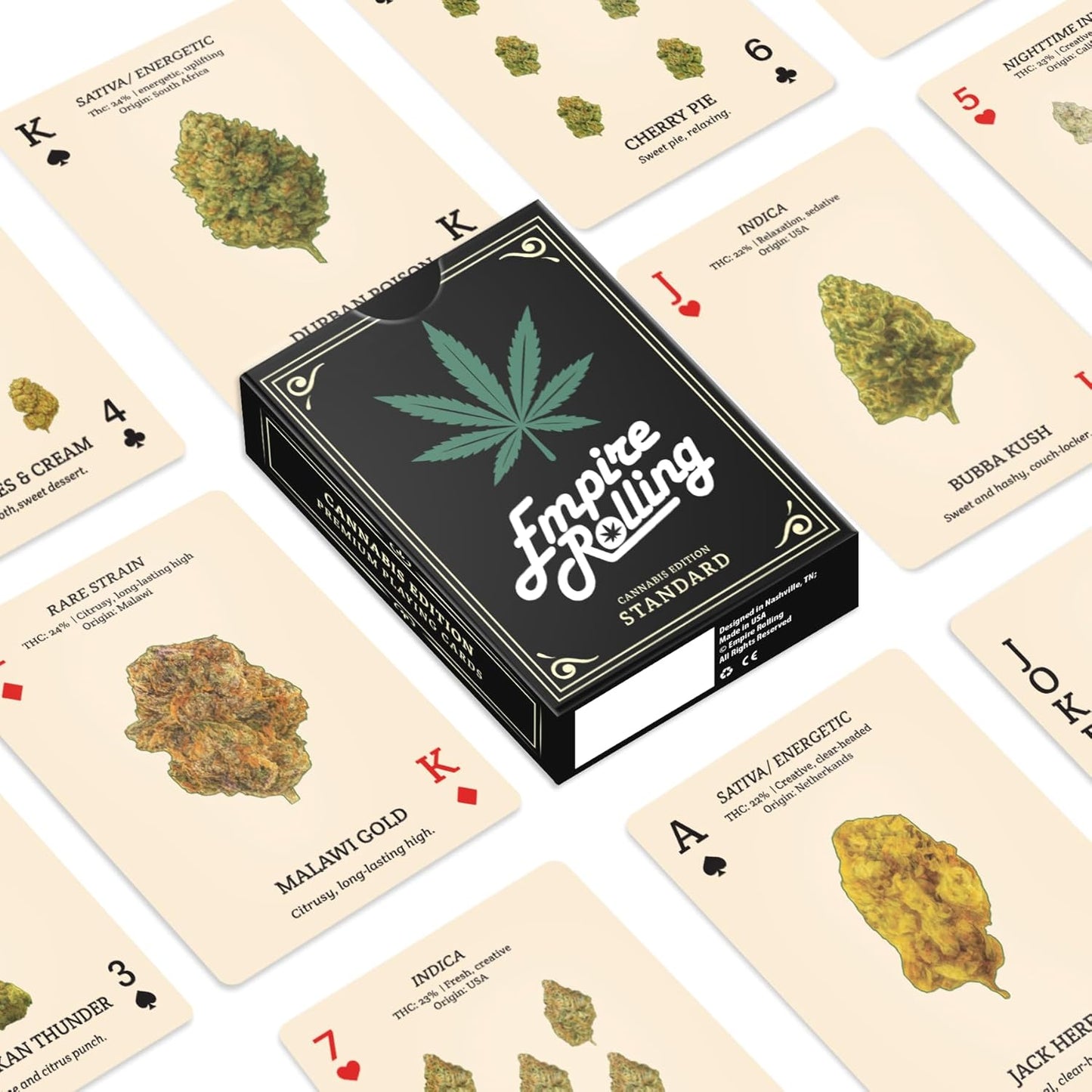 Shuffle Club Co Cannabis Playing Cards – Empire Rolling Edition | Premium Adult Poker & Blackjack Cards for Collectors & Game Night