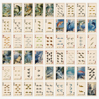 Shuffle Club Co Fishing Playing Cards – Angler & Fish Species Illustrated Deck | Poker Size Cards for Anglers & Outdoor Enthusiasts