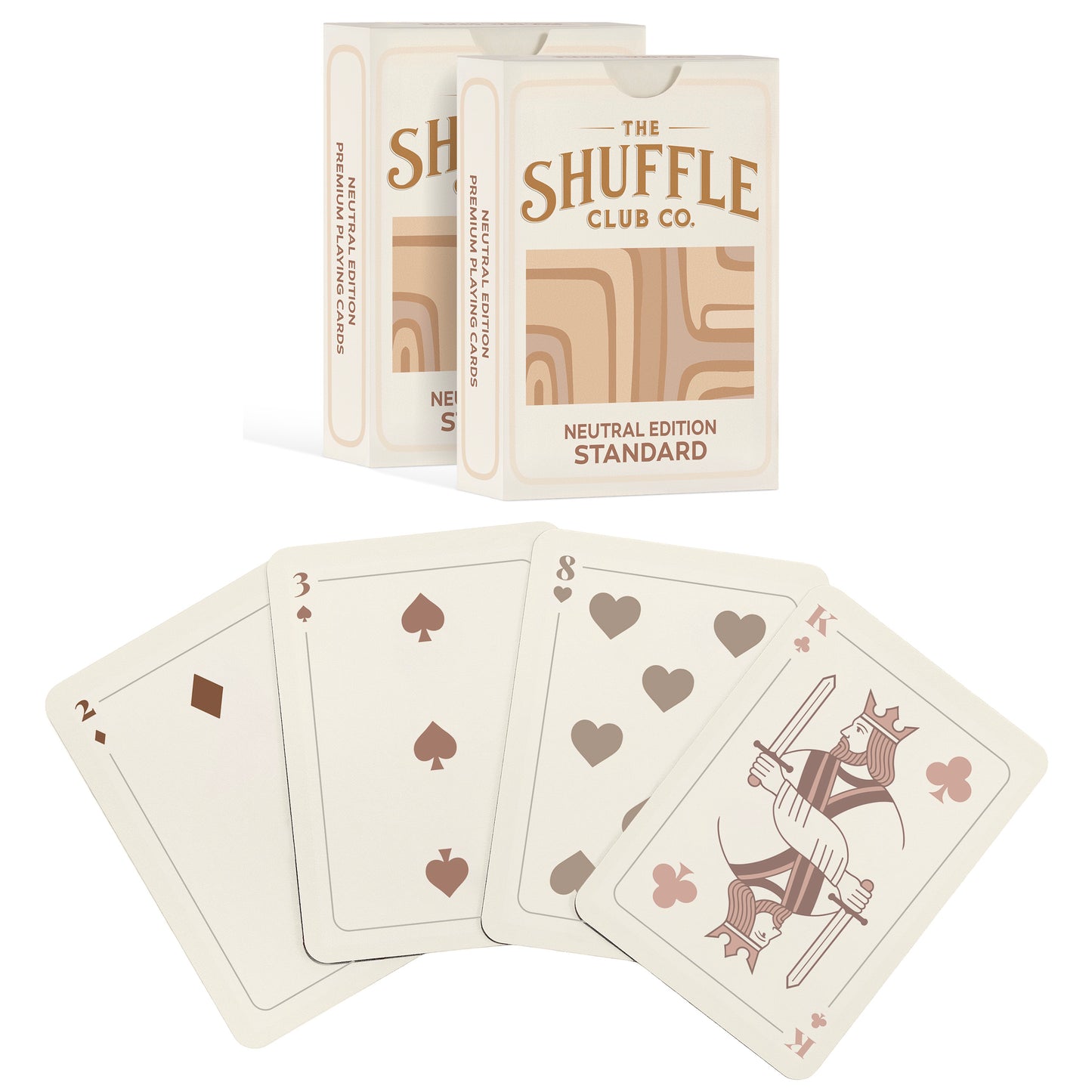 Neutral Playing Cards – Minimal Earth-Tone Deck with Clean Modern Design & Premium Stock