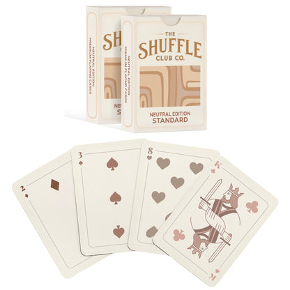 Neutral Playing Cards – Minimal Earth-Tone Deck with Clean Modern Design & Premium Stock