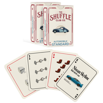 Auto Playing Cards – Classic Cars Deck with Retro Automotive Illustrations & Premium Stock