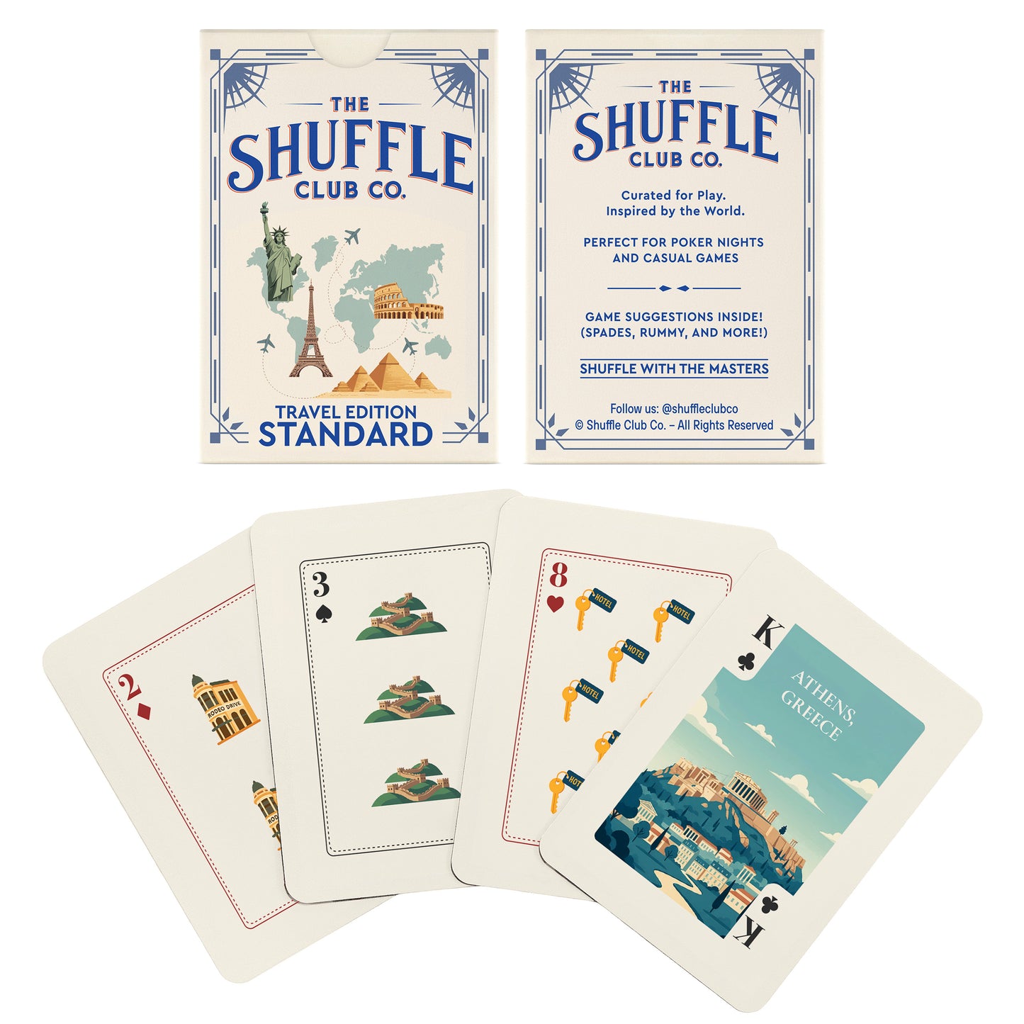 The Shuffle Club Co. – Travel Edition Playing Cards (Standard)