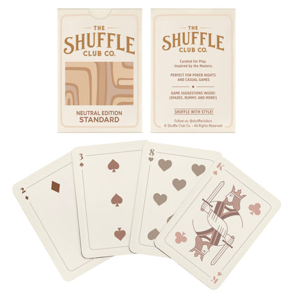 Neutral Playing Cards – Minimal Earth-Tone Deck with Clean Modern Design & Premium Stock