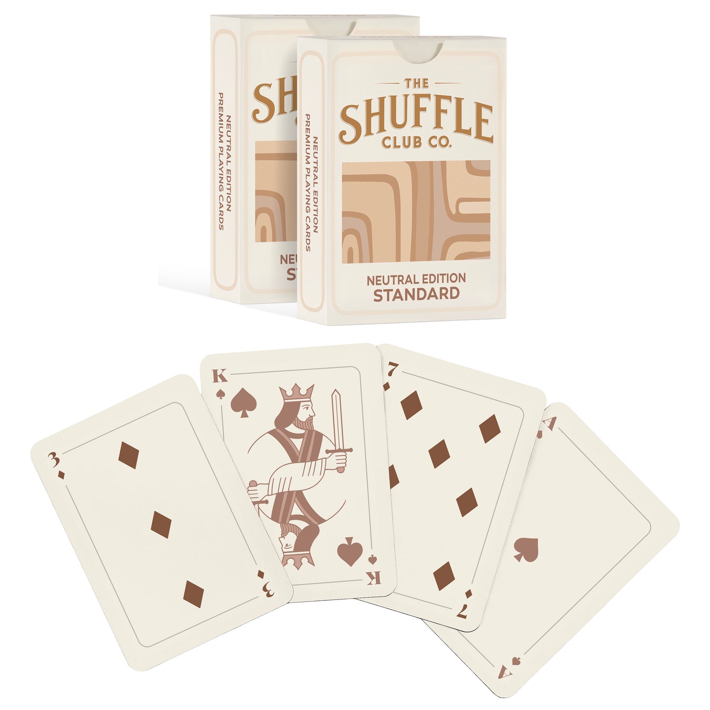 Neutral Playing Cards – Minimal Earth-Tone Deck with Clean Modern Design & Premium Stock