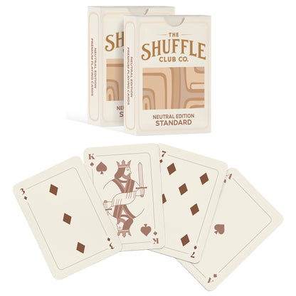 Neutral Playing Cards – Minimal Earth-Tone Deck with Clean Modern Design & Premium Stock