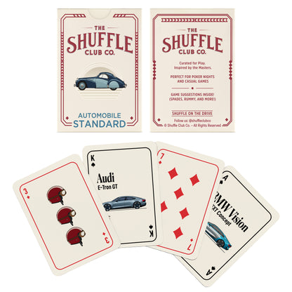 Auto Playing Cards – Classic Cars Deck with Retro Automotive Illustrations & Premium Stock