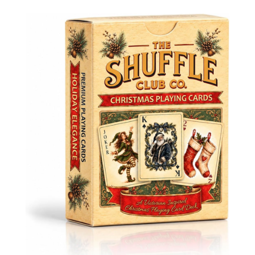 Shuffle Club Co. Christmas Playing Cards – Holiday Elegance Premium Playing Cards – Vintage Holiday-Inspired Card Deck – Christmas Game Night Cards for Family, Friends & Collectors (Pack of 1)