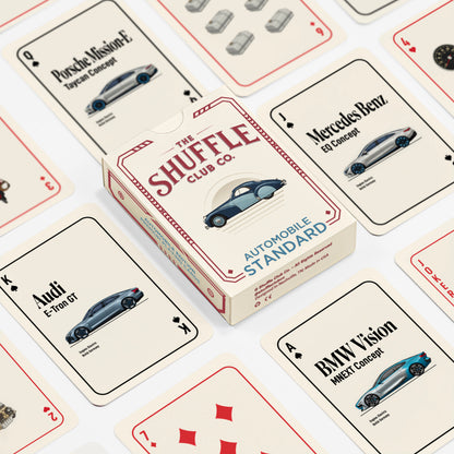 Auto Playing Cards – Classic Cars Deck with Retro Automotive Illustrations & Premium Stock