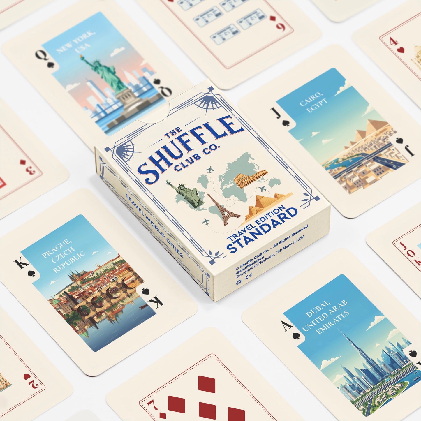 The Shuffle Club Co. – Travel Edition Playing Cards (Standard)
