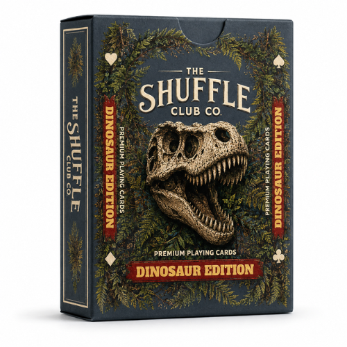 Shuffle Club Co Dinosaurs Playing Cards - Illustrated Prehistoric Deck (Pack of 1)