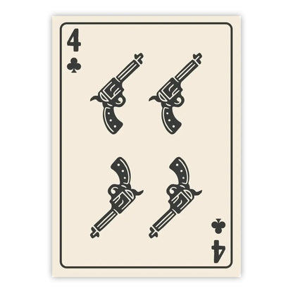 Shuffle Club Co. Sheriff & Guns Collection – 8x10 Western Poster (Black Guns, 8x10, Unframed)