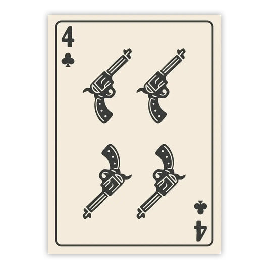 Shuffle Club Co. Sheriff & Guns Collection – 8x10 Western Poster (Black Guns, 8x10, Unframed)