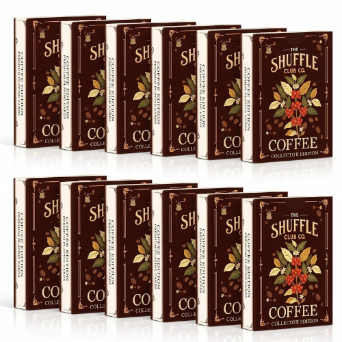 Shuffle Club Co Coffee Playing Cards (12-Pack)  – Illustrated Café & Espresso Card Deck