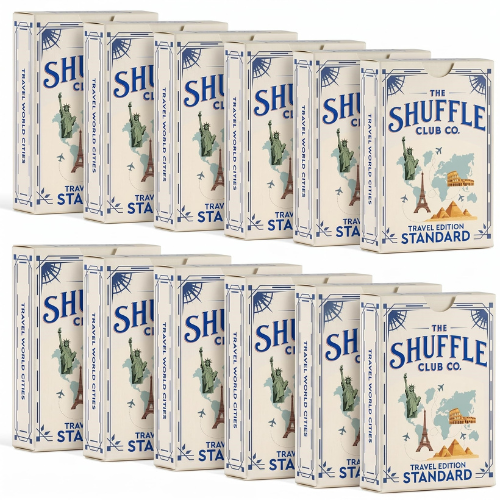 Shuffle Club Co Travel Playing Cards (12-Pack) – Hand-Illustrated World Landmark Deck