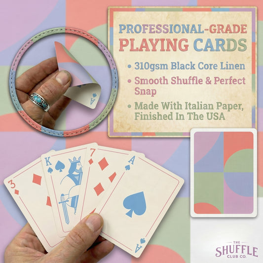 Jumbo Pastel Playing Cards – Extra Large Soft Color Card Deck | Big Print Easy Read Cards for Seniors & Bridal Showers | Aesthetic Oversized Poker Playing Cards for Women