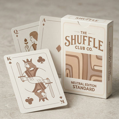 Jumbo Neutral Playing Cards – Extra Large Poker Size Deck with Big Print Indices | Easy Read Cards for Seniors & Low Vision Players | Classic Minimalist Design for Family Game Night