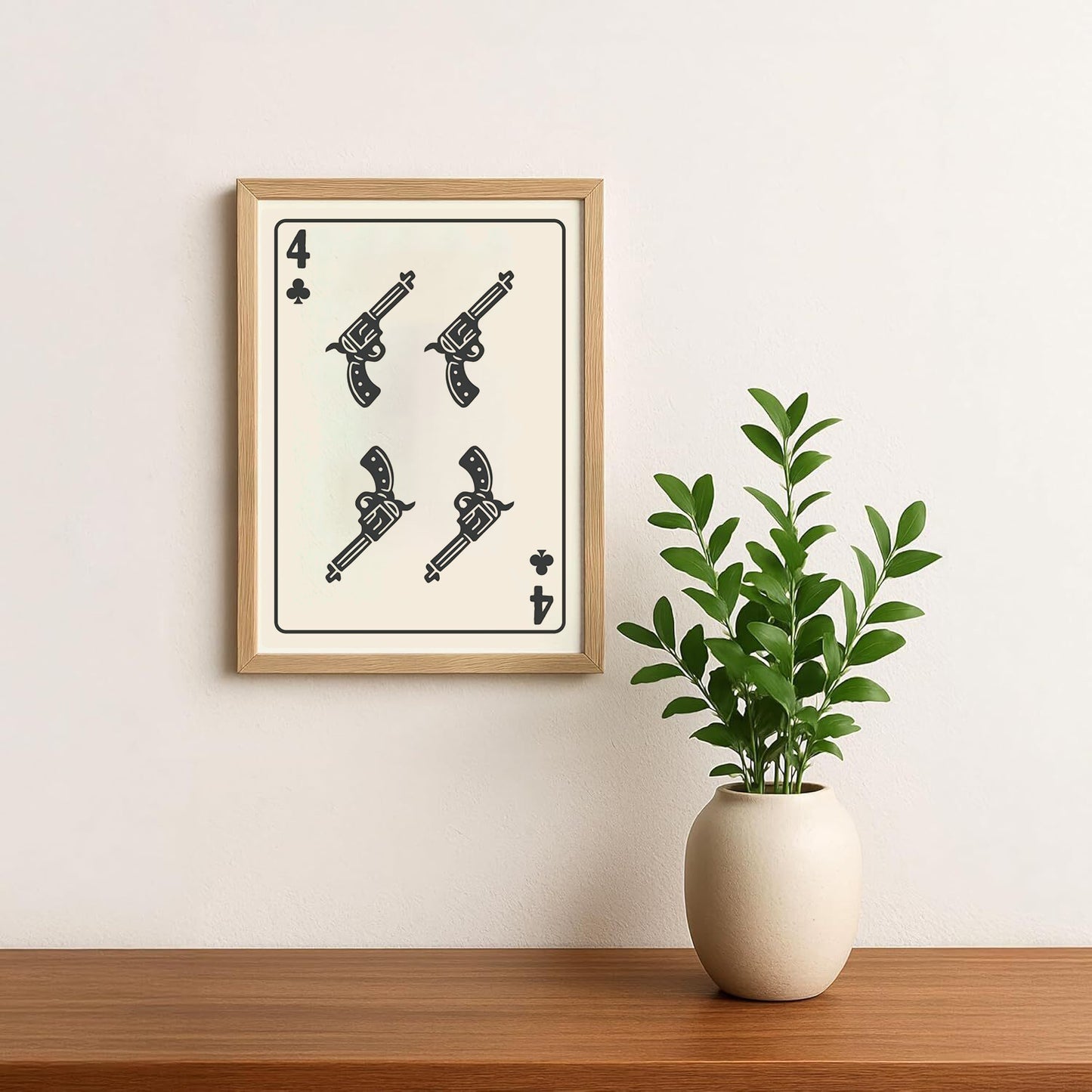 Shuffle Club Co. Poster set of 4 - Horse Collection Western Poster (8x10 (Unframed))