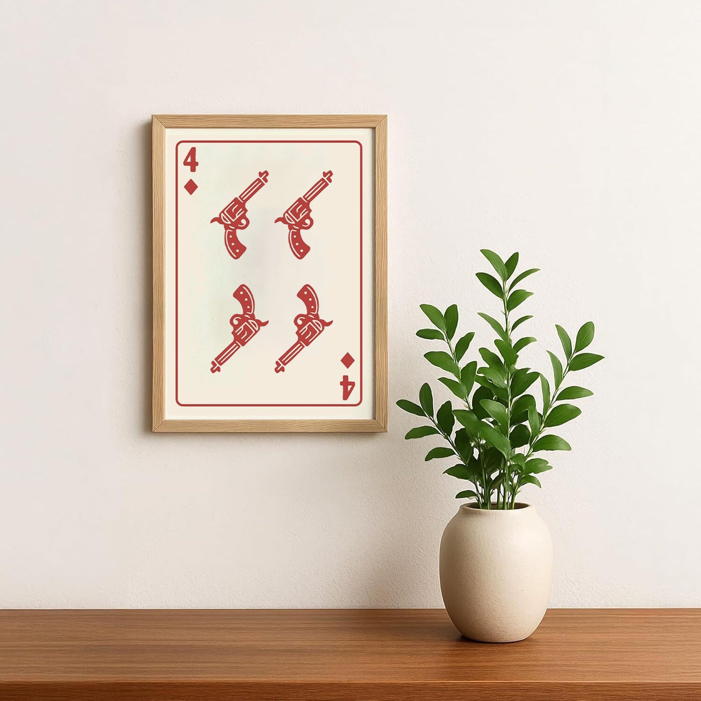 Shuffle Club Co. (Set of 4) - Sheriff & Guns Collection – Western Poster (8x10, Unframed)