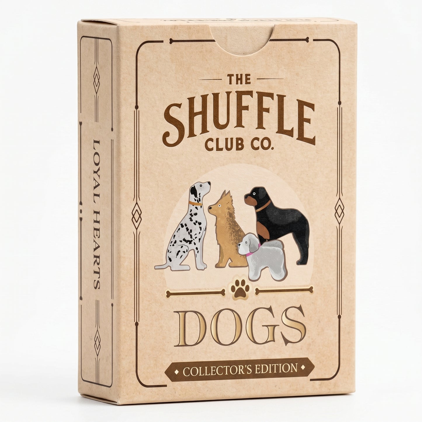 Shuffle Club Dog Playing Cards illustrated dog breeds deck box