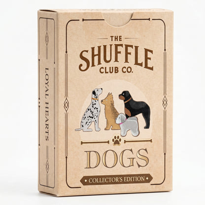 Shuffle Club Dog Playing Cards illustrated dog breeds deck box