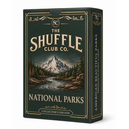 Shuffle Club Co National Parks Playing Cards – Illustrated America's Parks Deck | Poker Size Cards for Hikers, Campers & Nature Lovers