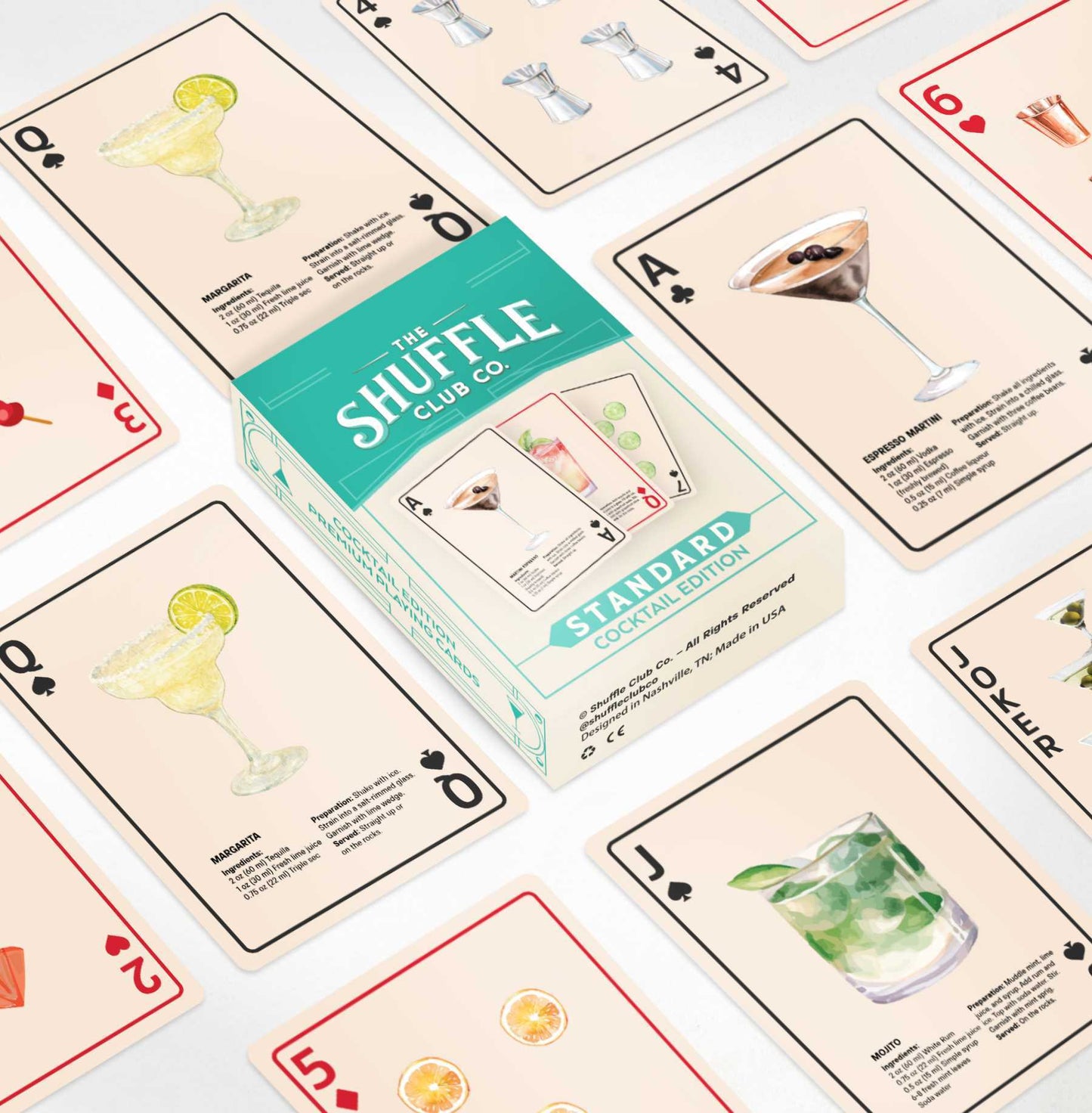 Cocktail Playing Cards – Classic Drinks, Bold Design